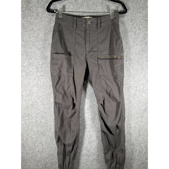 Rei‎ Co Op Pants Women 4 Mid Rise Flat Front Gray Tapered Cargo Gorpcore Outdoor - Picture 1 of 9